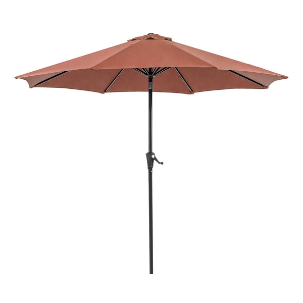 TANO - 9' Outdoor Umbrella, Red+ Base - LA-A010RD+BASE