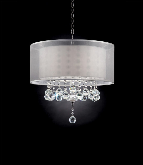 LILA - 19"H Ceiling Lamp, Hanging Crystal - L9149H