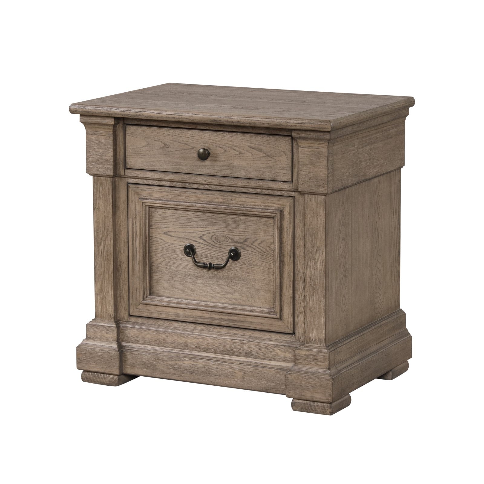SHERINGHAM - Nightstand, Weathered Gray - FM7701BR-N