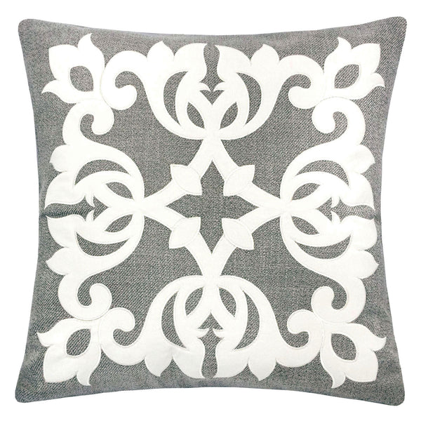 TRUDY - 20" X 20" Pillow, Silver (2/CTN) - PL8057-2PK