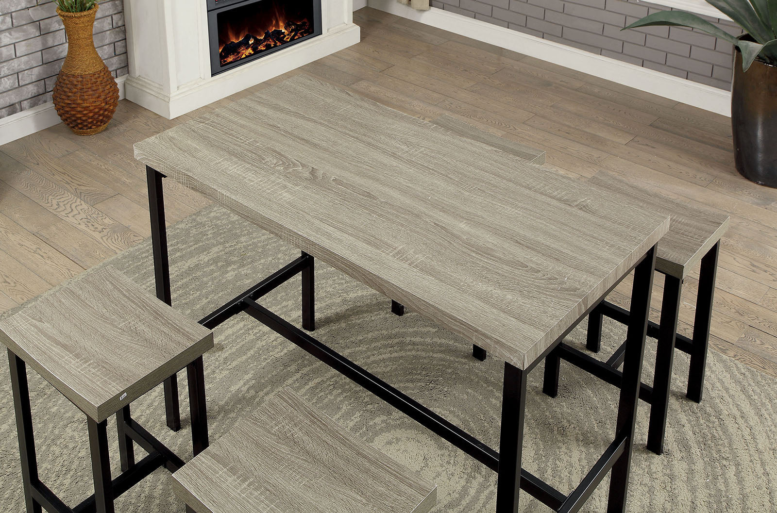 VILVOORDE - 5 Pc. Counter Ht. Table Set - CM3454PT-5PK
