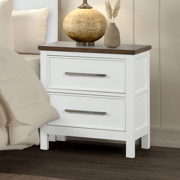 PINETOP - Nightstand, White/Dark Brown - FM7171WH-N