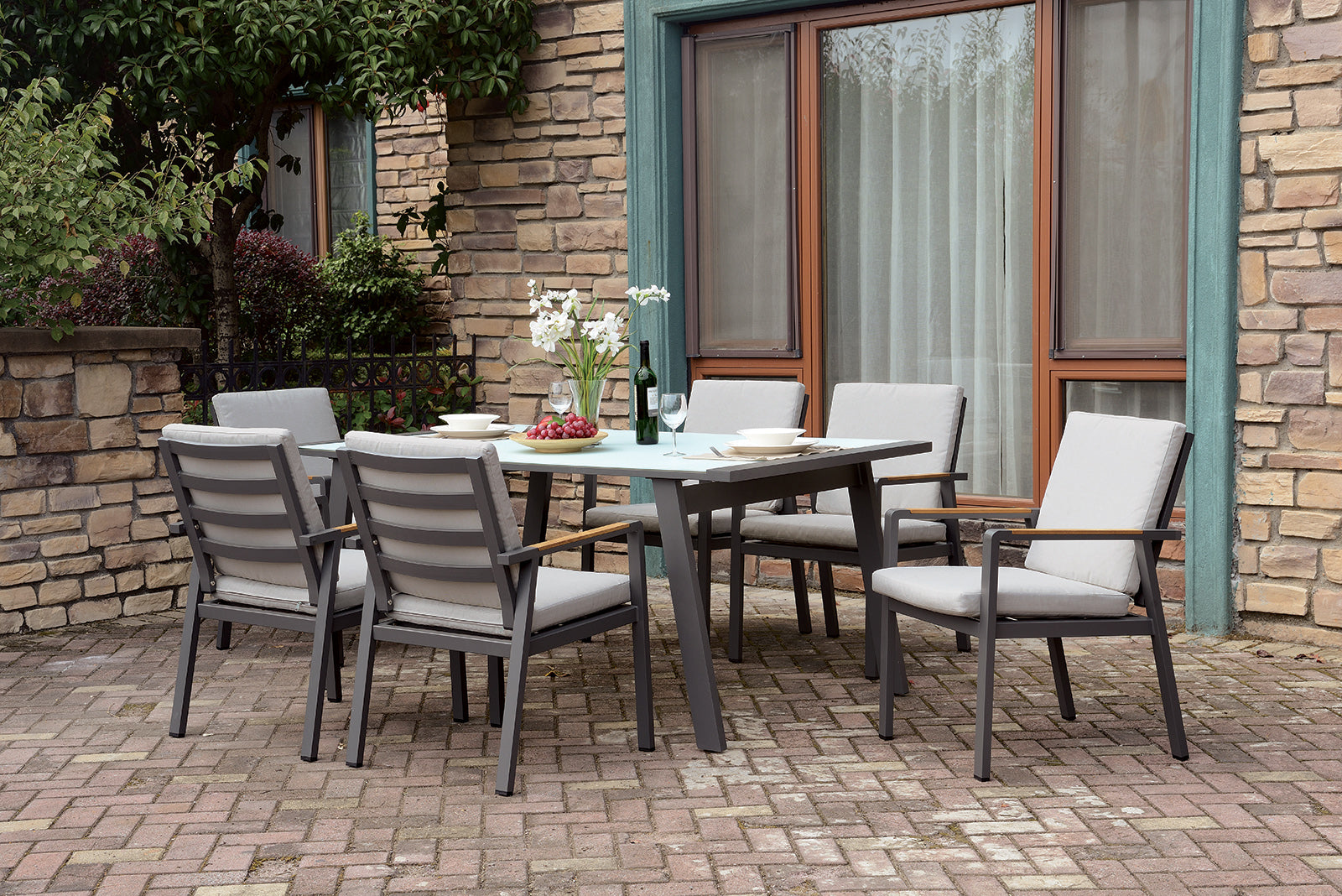 ALYCIA - 7 Pc. Patio Dining Set - CM-OT2141T-7PC