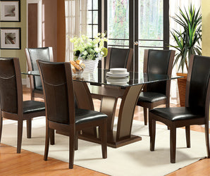 MANHATTAN - 7 Pc. Dining Table Set - CM3710T-WH-7PC