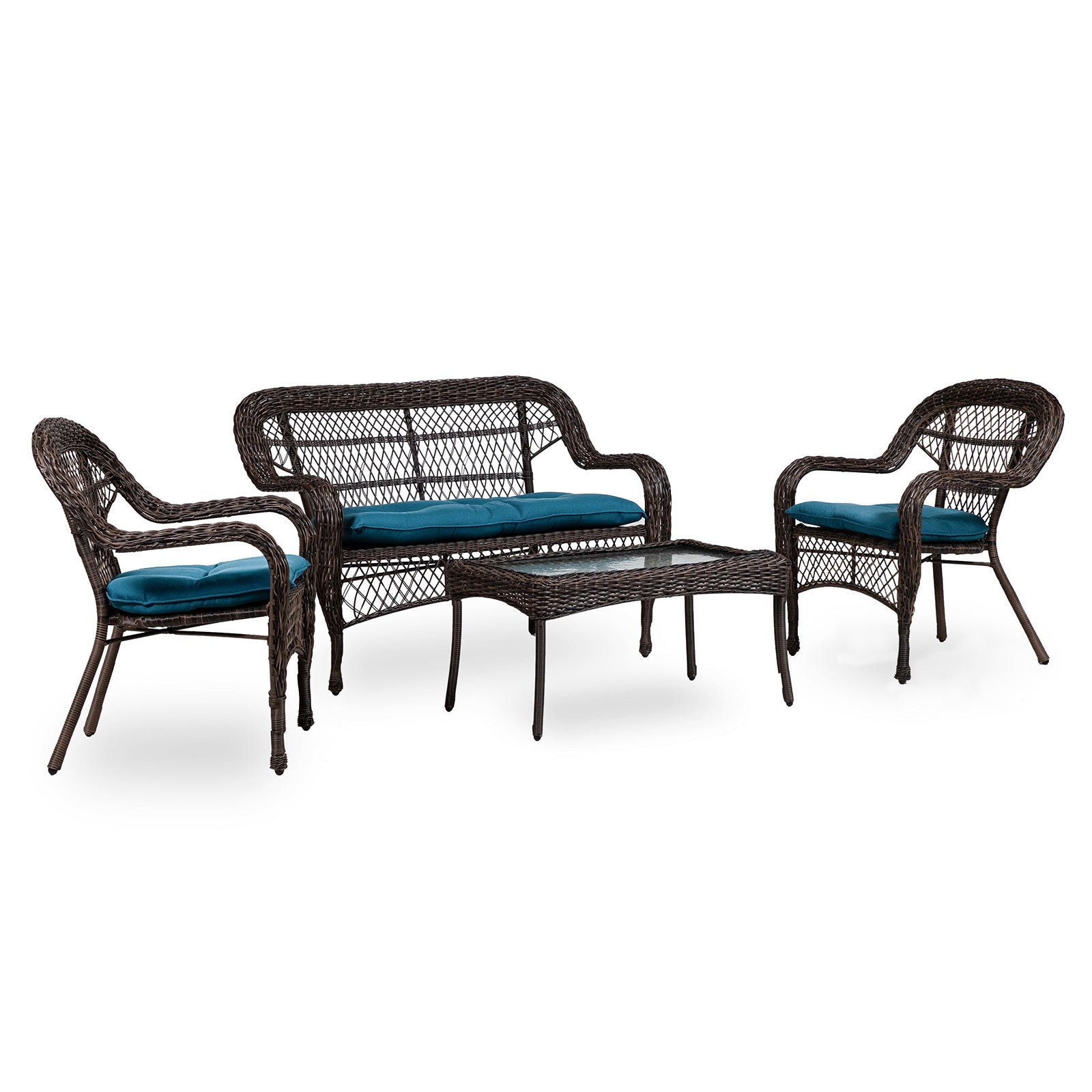 OLIVERI - 4 Pc. Wicker Conversation Set - LA-L008DT-4PC
