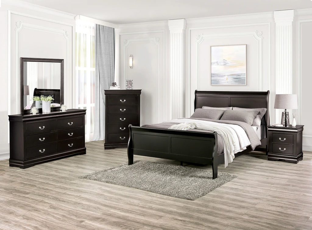 LOUIS PHILIPPE - 4 Pc. Queen Bedroom Set - FM7866BK-Q-4PC