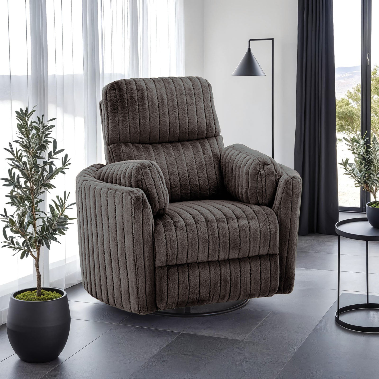 BELPER - Power Glider Recliner w/ Swivel - FM-AC8018DB-PM