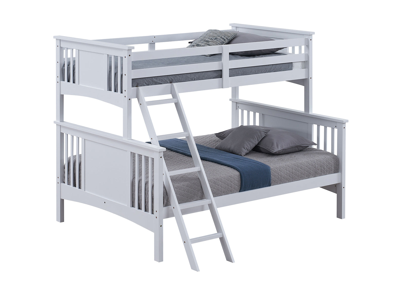 SPRING CREEK - Twin/Full Bunk Bed, White - FM-BK602F-WH-BED