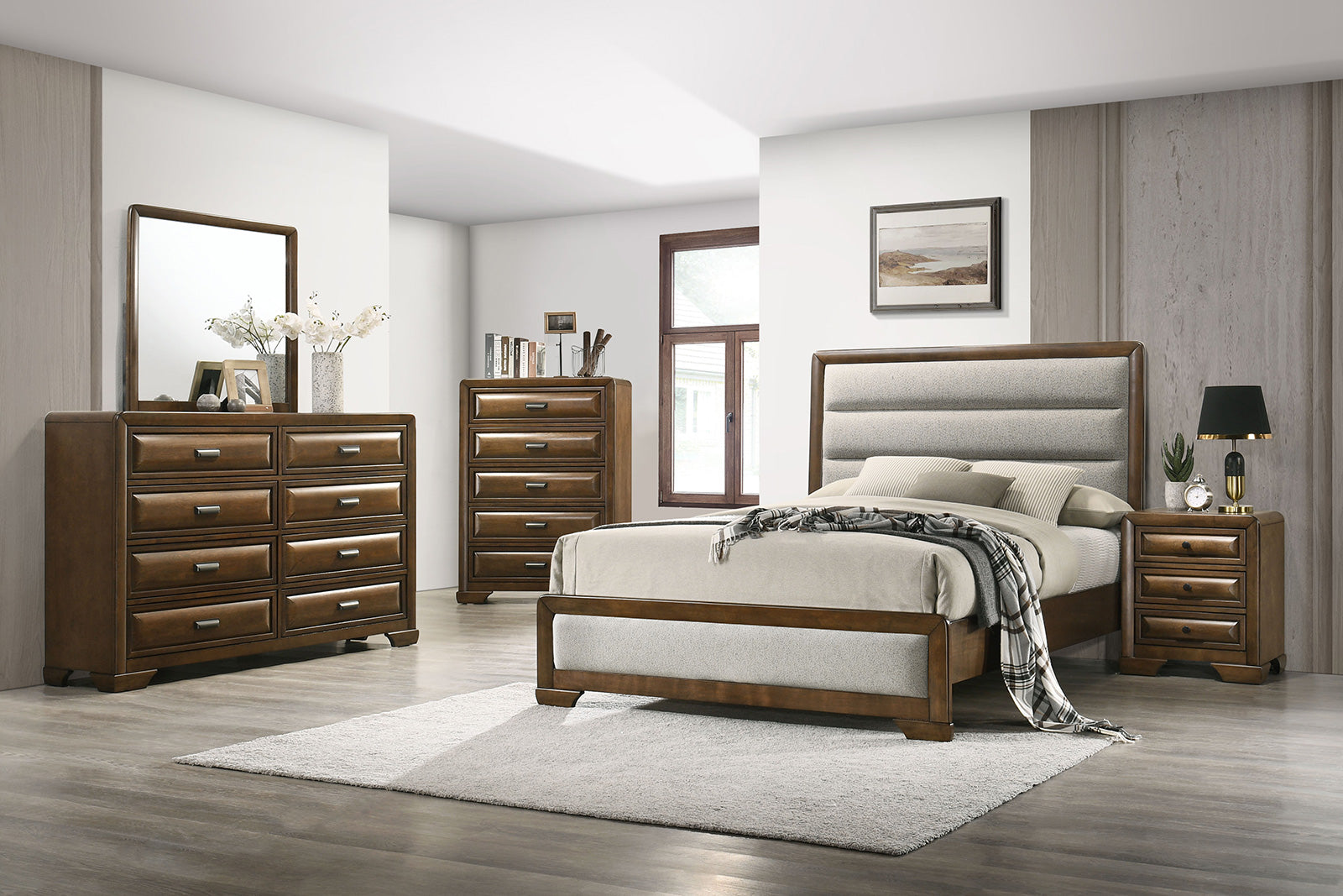 CAERWYS - Mirror, Brown/Light Gray - FM7231BR-M
