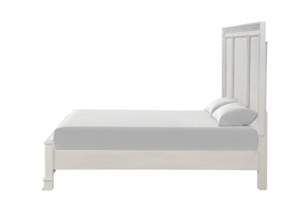 STELLA MIA - 4 Pc. Queen Panel Bedroom Set - FM70000WH-Q-W-4PC
