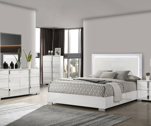 SINISTRA - E.King Bed, White