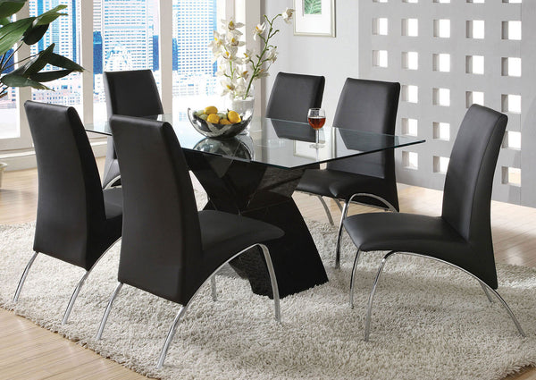 WAILOA - 7 Pc. Dining Table Set - CM8370BK-T-7PC