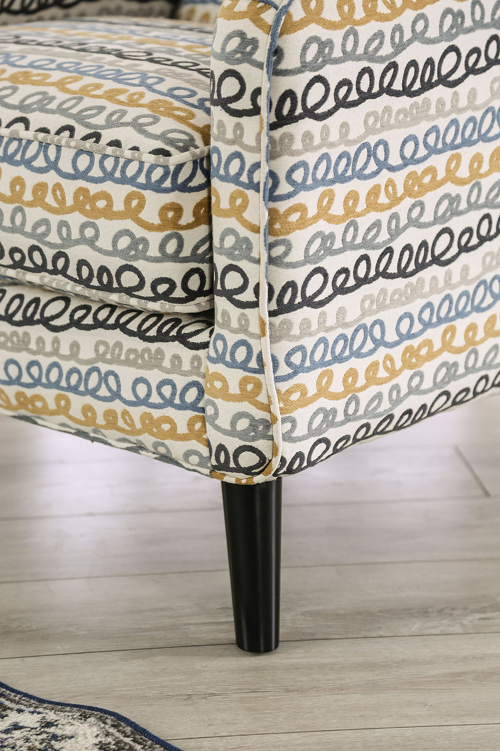 CHANCERY - Accent Chair, Gray/Navy - SM8194-CH-PT