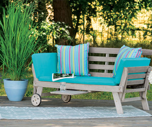 MAUI - Convertible Sofa, Gray/Turquoise - GM-1015