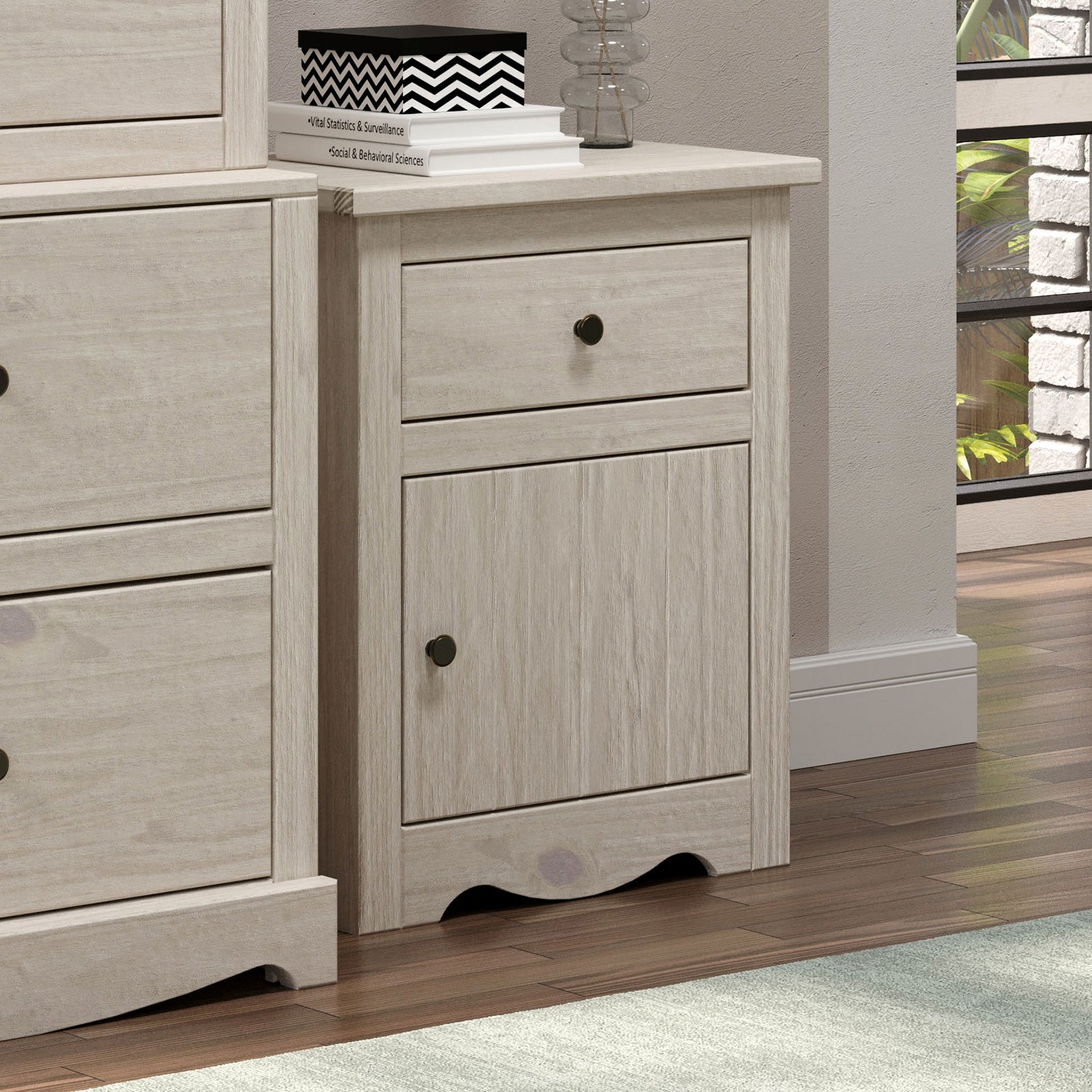 STAVROS - Nightstand - AM7002WH-N