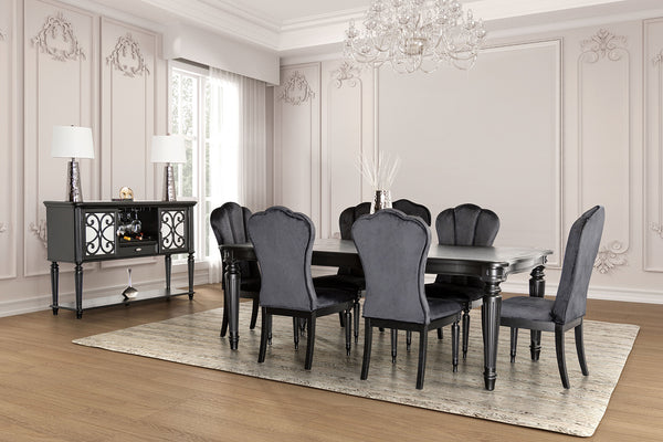 HANNORIA - 7 Pc. Dining Table Set - FM3416BK-T-7PC