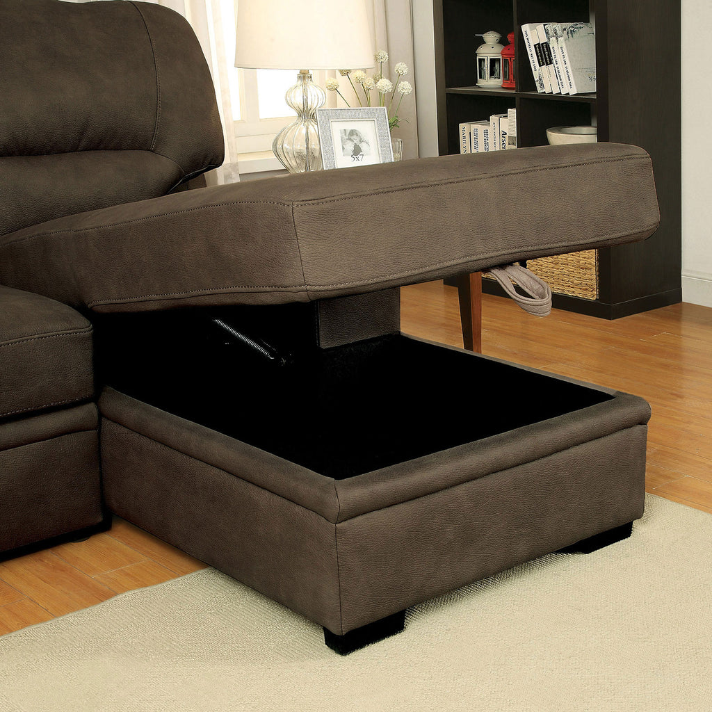 ALCESTER - Sectional w/ Sleeper - CM6908BR-SET