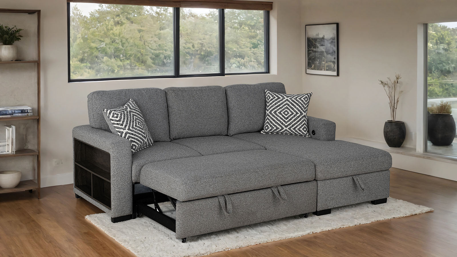 CHATHAM - Right-Chaise Sectional - FM64005GY-SECT-R