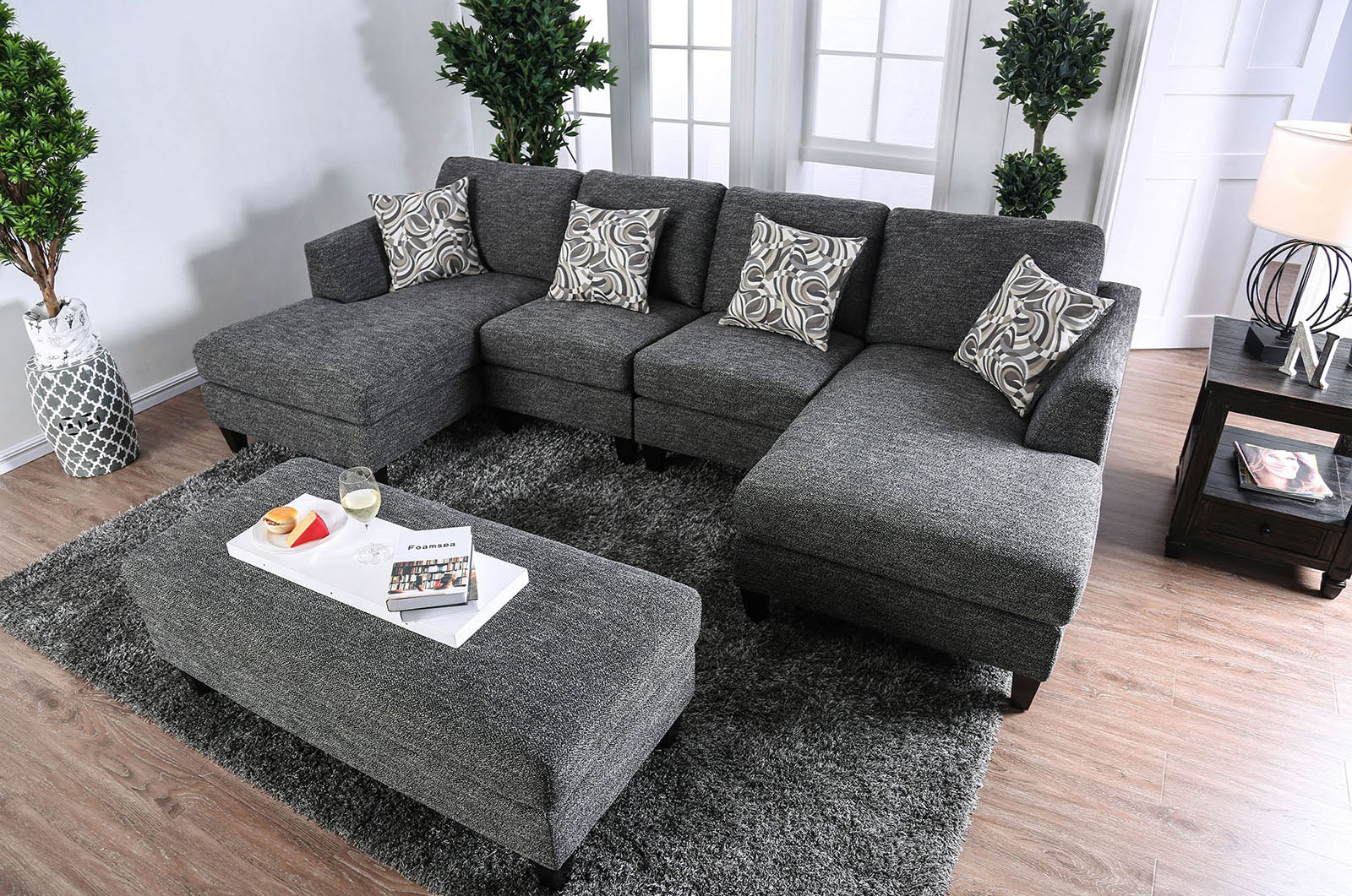 LOWRY - Sectional + Ottoman - CM6363-SET
