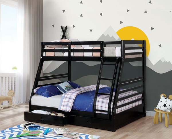 CALIFORNIA IV - Twin/Full Bunk Bed w/ 2 Drawers - CM-BK588BK-BED