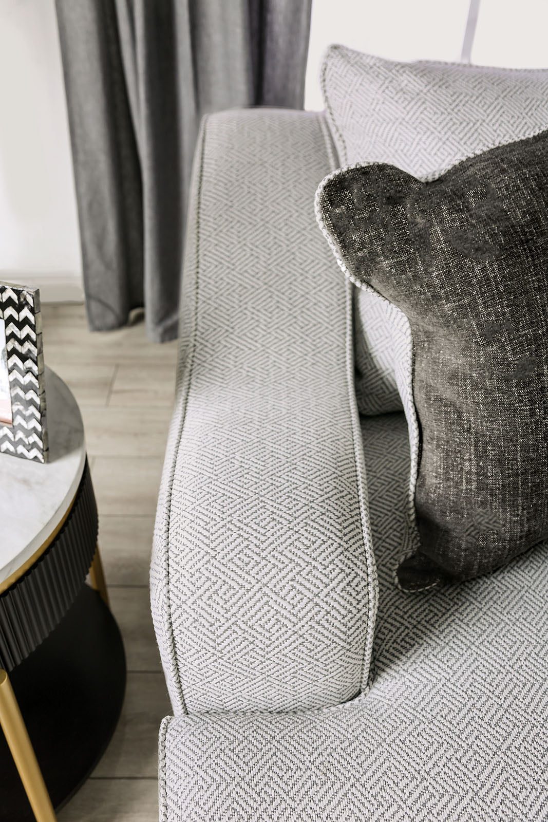 SKYLINE - Loveseat, Pewter/Gray - SM1212-LV