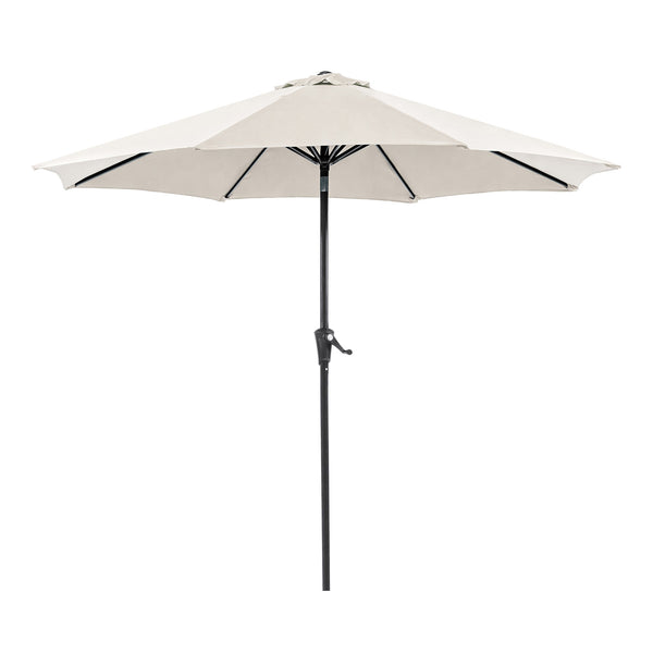 TANO - 9' Outdoor Umbrella, Beige + Base - LA-A010SV+BASE