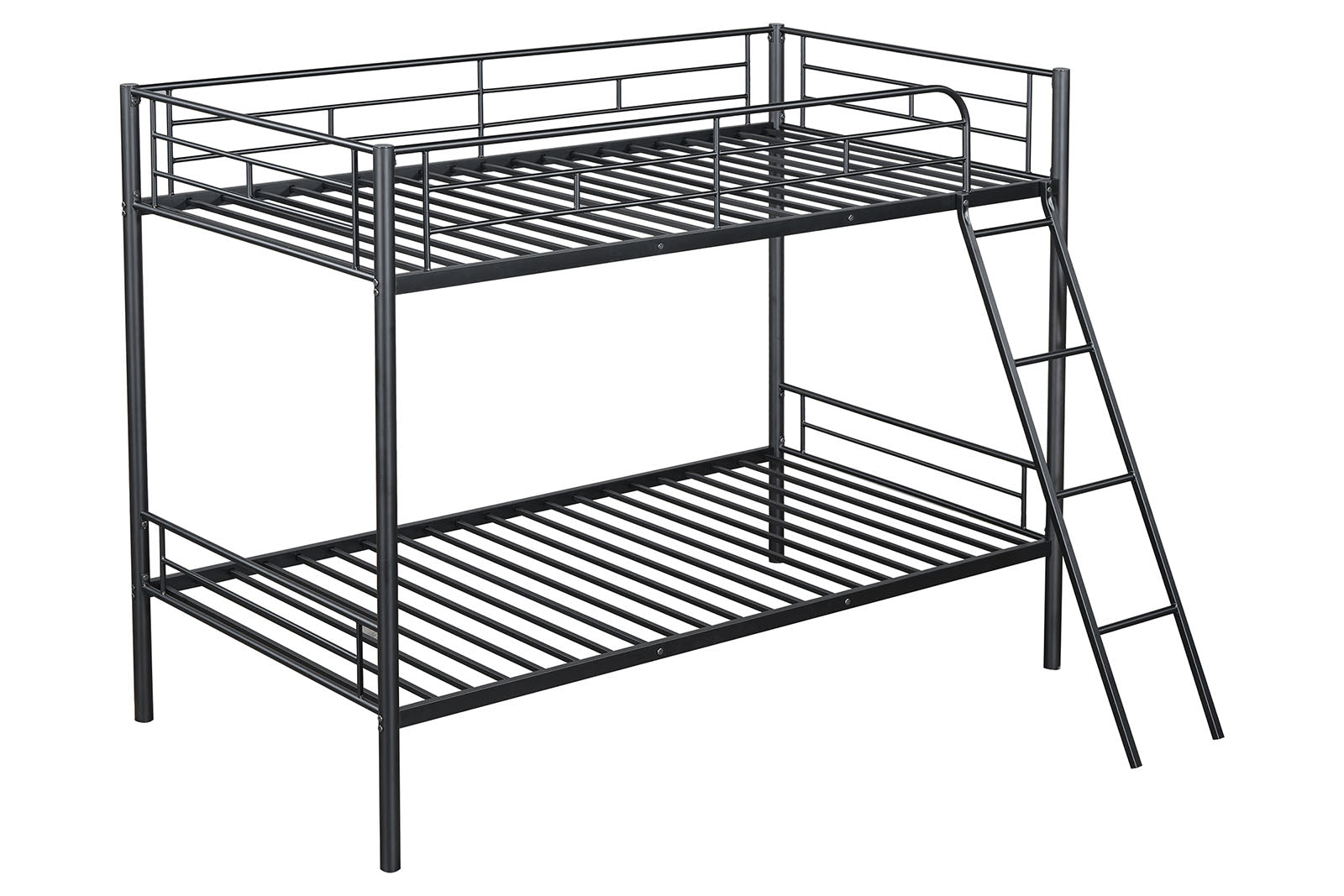HECTOR - Twin/Twin Metal Bunk Bed (K/D), Black - FM-BK903BK-TT