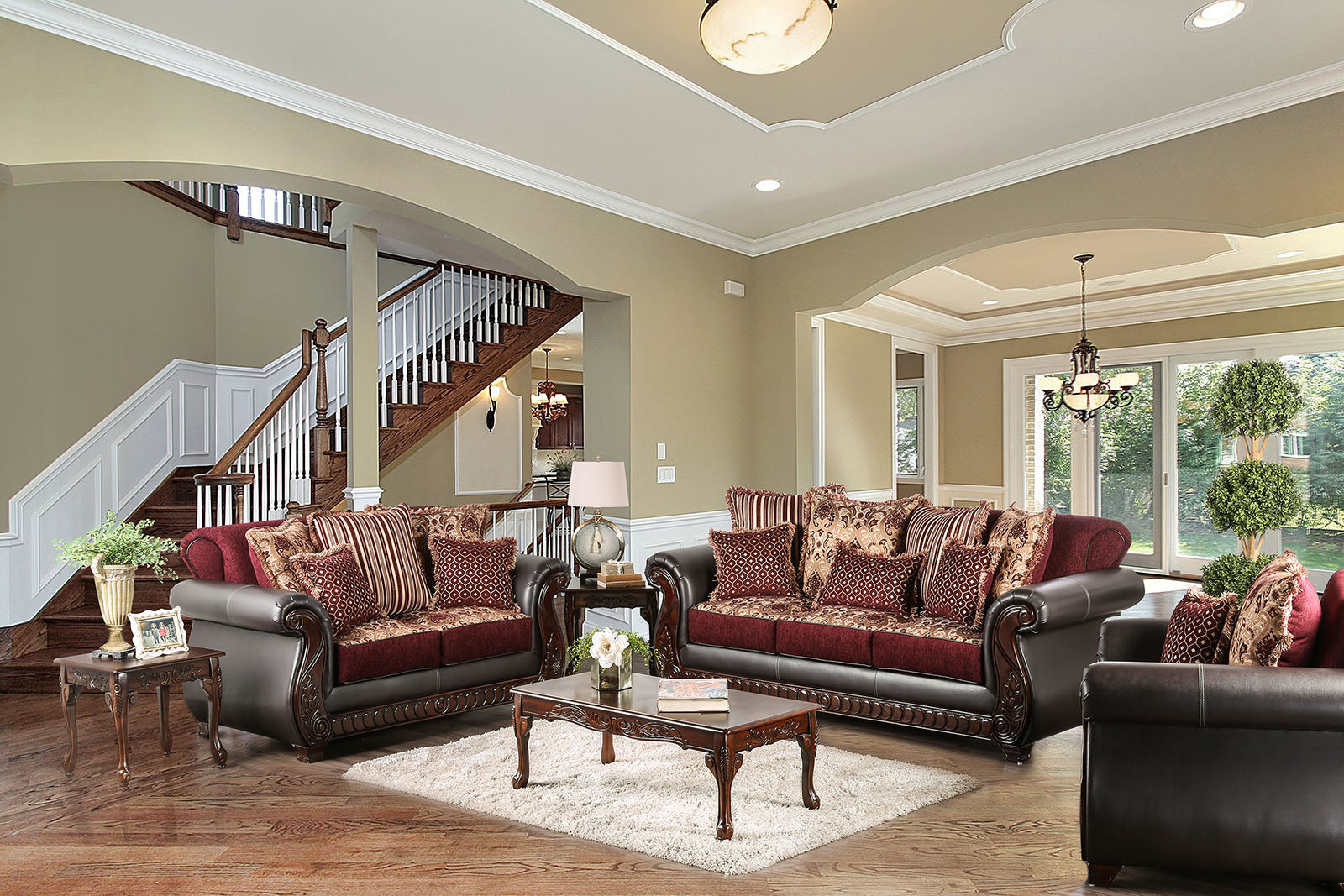 FRANKLIN - Loveseat, Burgundy - SM6107N-LV