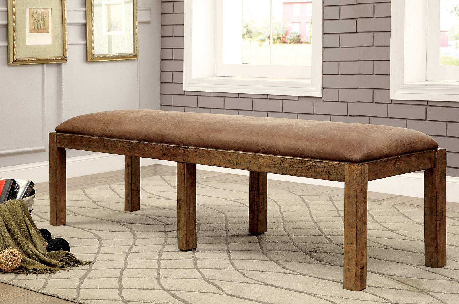 GIANNA - 6 Pc. Dining Table Set w/ Bench - CM3829T-6PC-BN
