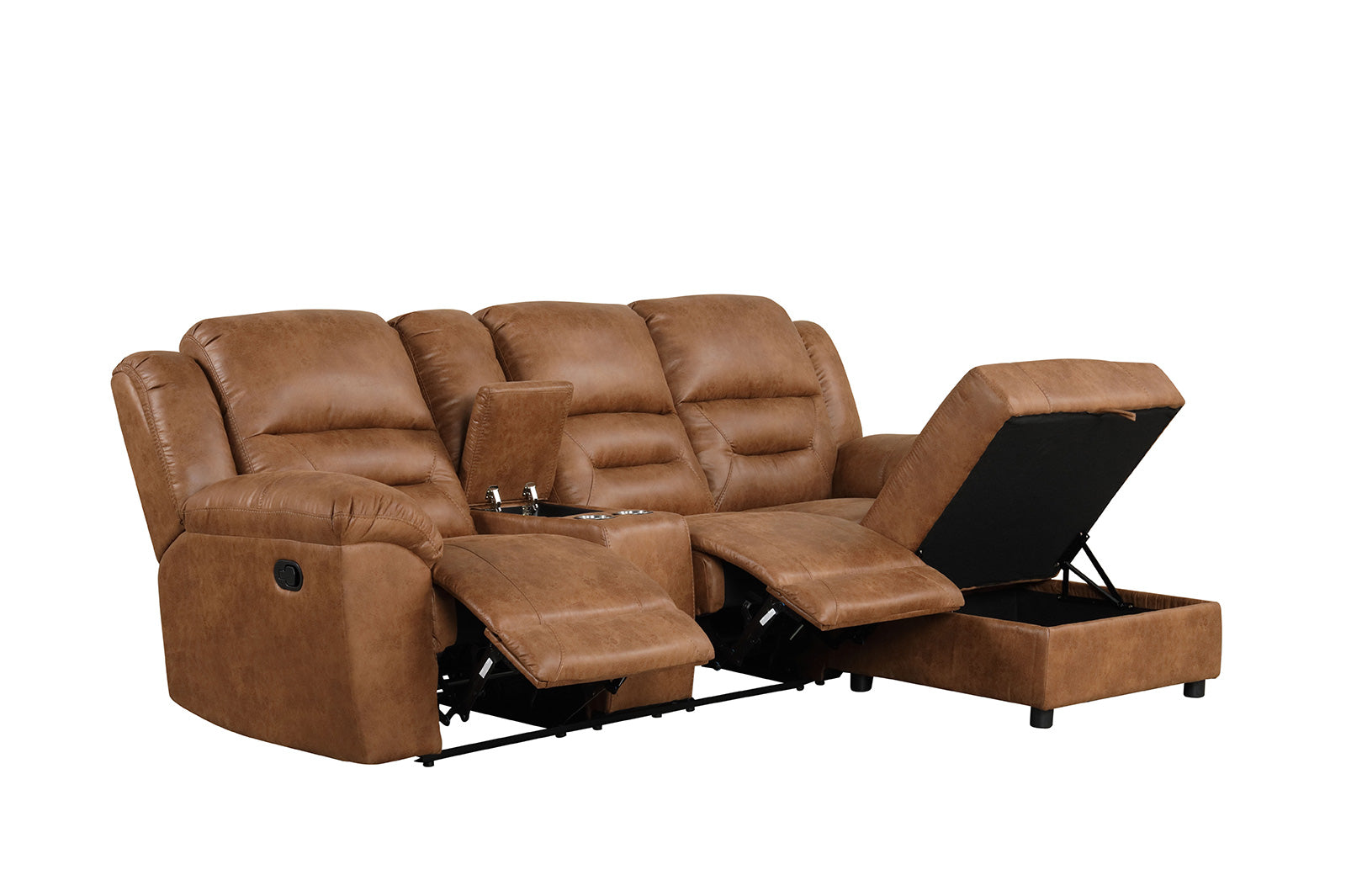 SEPTIMUS - Sectional, Saddle Brown - TM6028BR-SECT