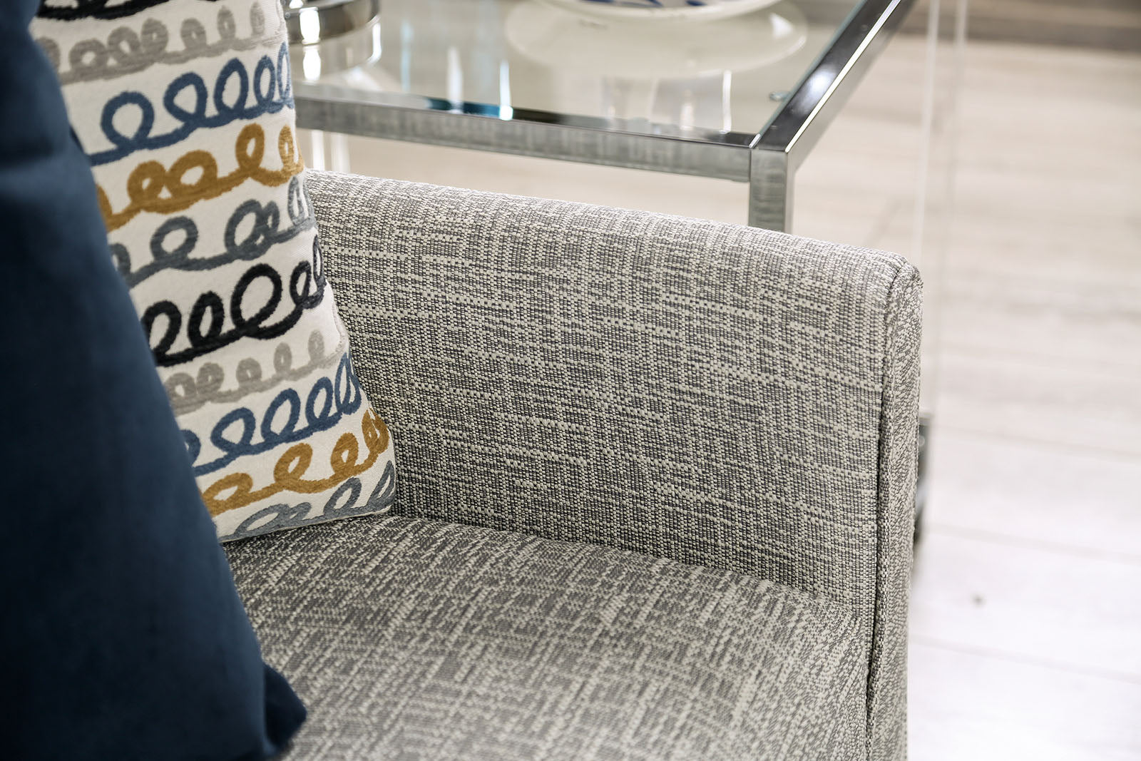 CHANCERY - Chair & Half, Gray/Navy - SM8194-CH