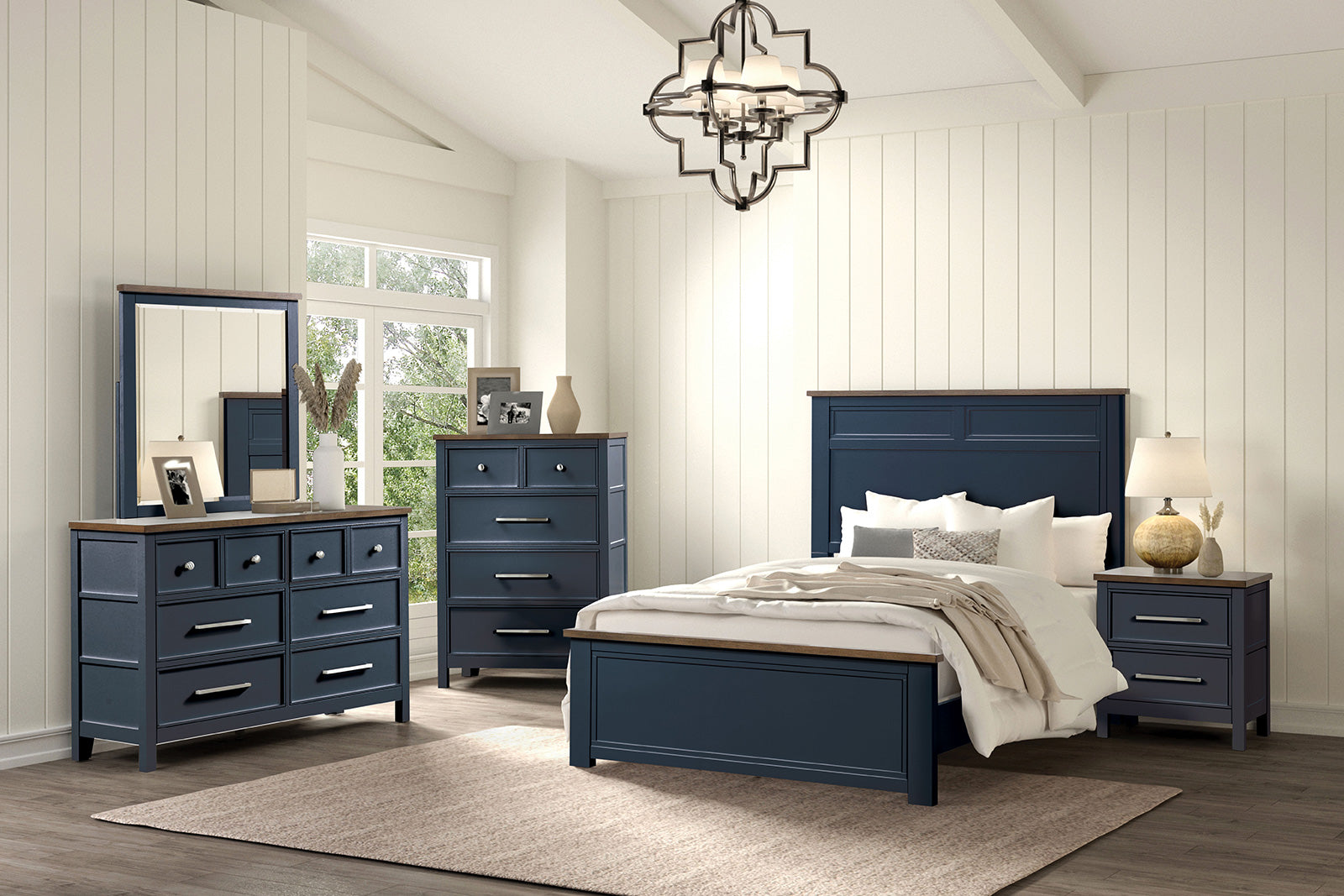PINETOP - Chest, Blue/Dark Brown - FM7171BL-C