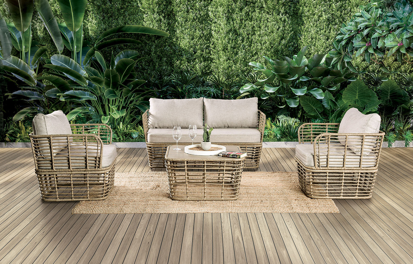 JOHARI - Patio Bench - FM80016NT-BN
