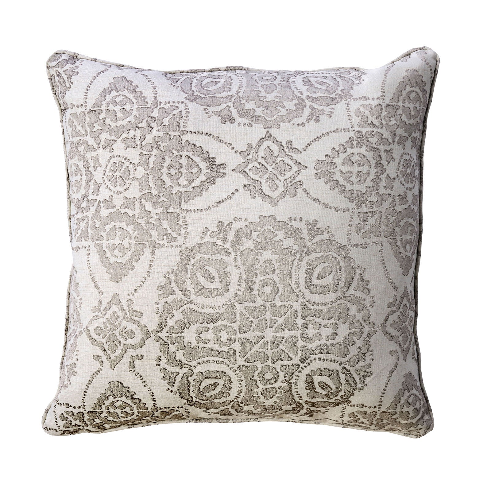 JOY - 20" X 20" Pillow, Cream & Gray (2/CTN) - PL8023-2PK