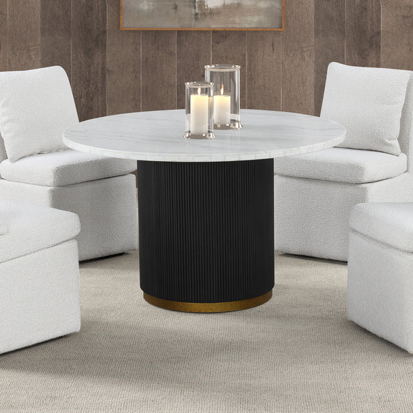 VARDE - 5 Pc. Round Dining Set - FM3431WH-RT-5PC-00WH