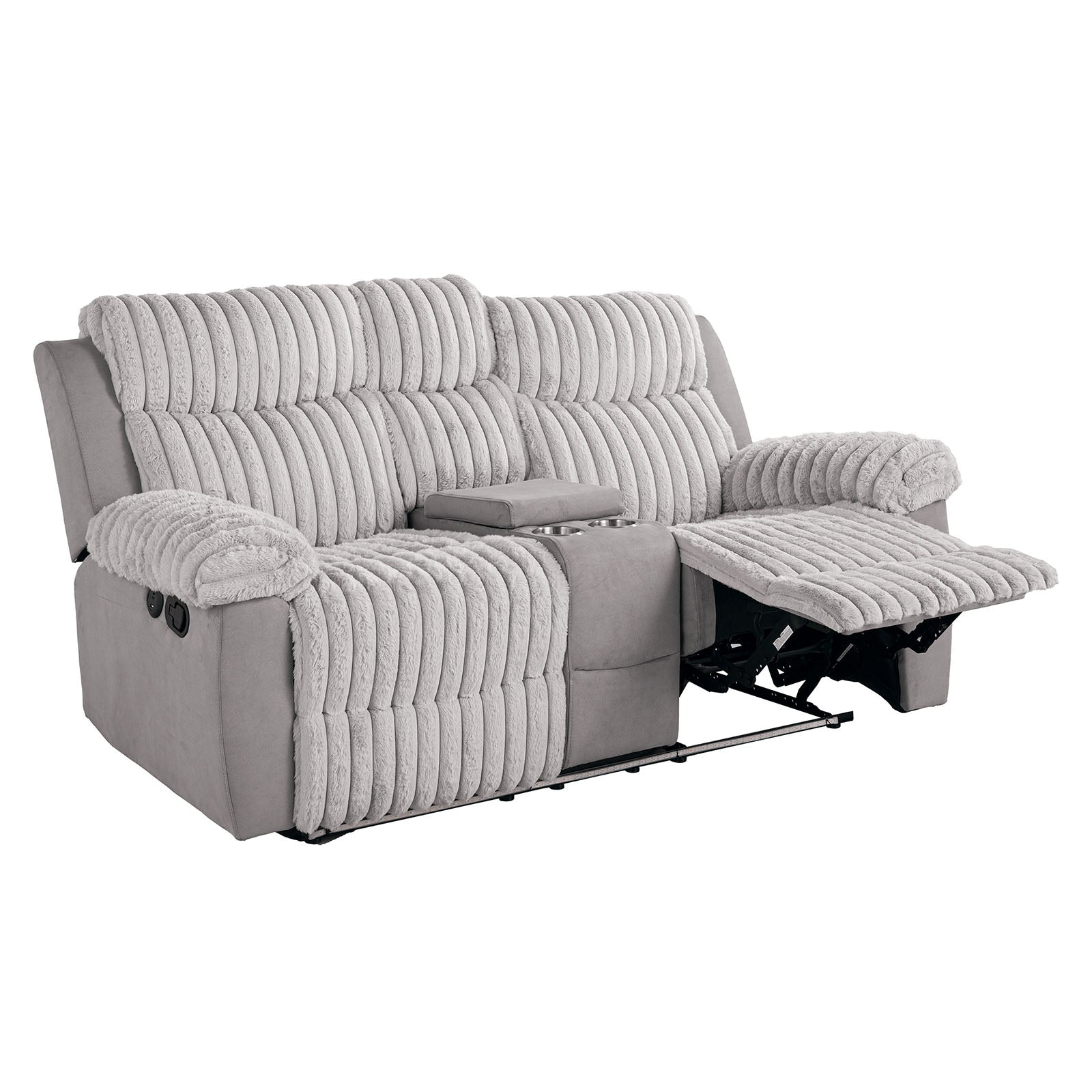 DIONYSUS - Manual Reclining Loveseat w/ Console - FM64004GY-LV-M