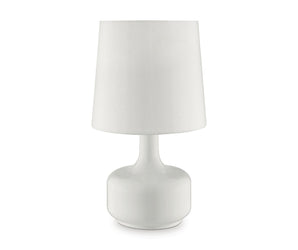 FARAH - 17"H Glossy White Table Lamp - L9819WH