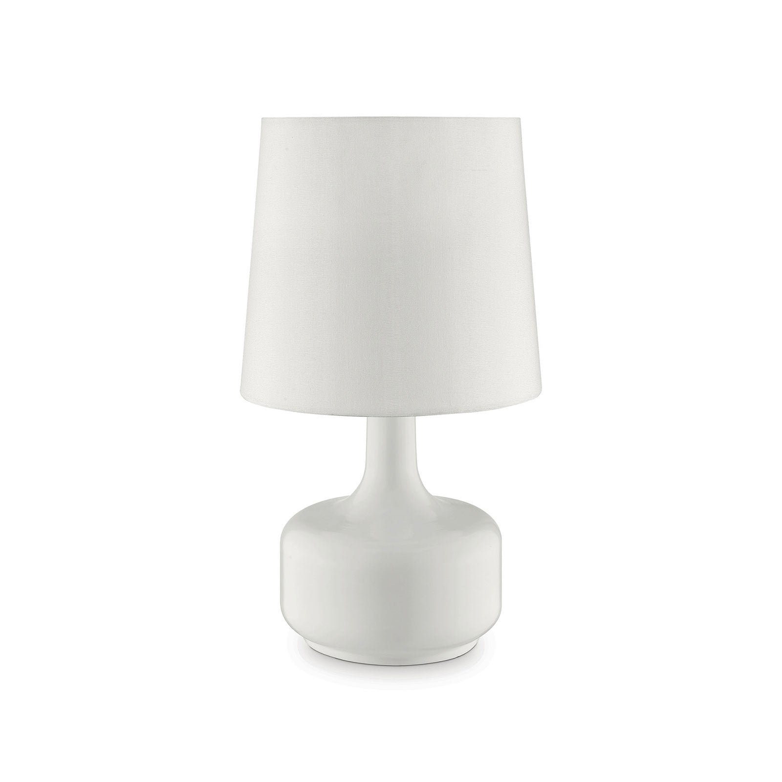 FARAH - 17"H Glossy White Table Lamp - L9819WH