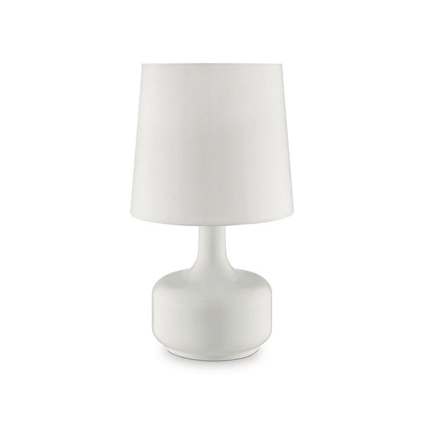 FARAH - 17"H Glossy White Table Lamp - L9819WH