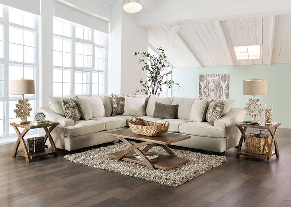 MORNINGTON - Sectional, Ivory/Brown - SM5416-SECT