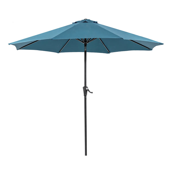 TANO - 9' Outdoor Umbrella, Blue + Base - LA-A010BL+BASE
