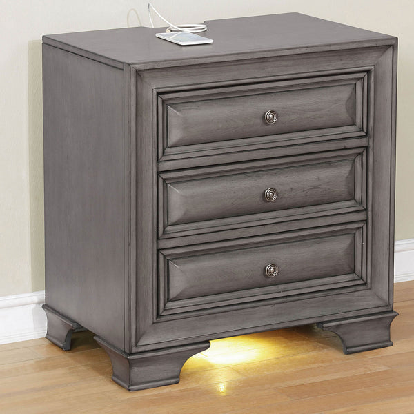 BRANDT - Nightstand w/ USB - CM7302GY-N