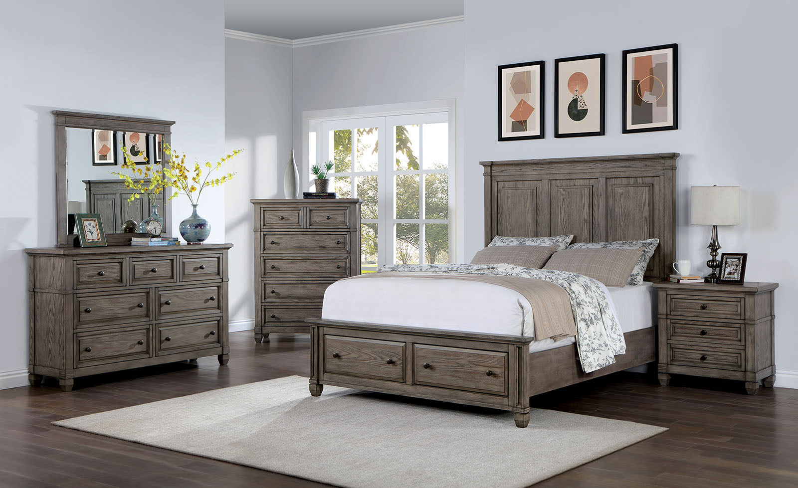DURANGO - E.King Bed - CM7461GY-EK-BED