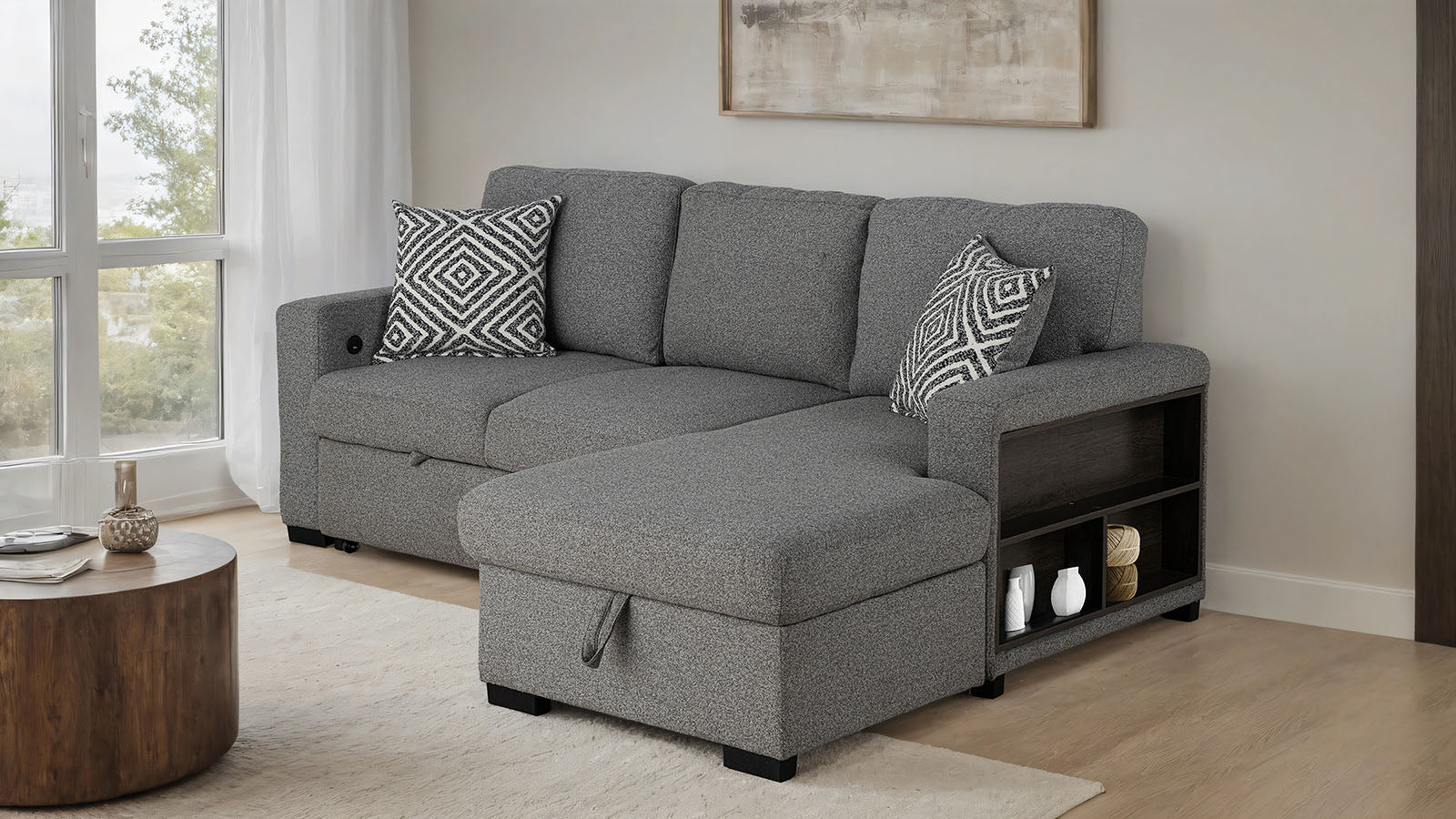 CHATHAM - Right-Chaise Sectional - FM64005GY-SECT-R