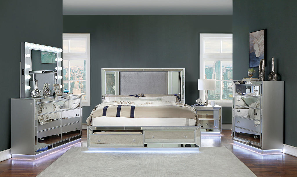 BELLADONNA - 4 Pc. Queen Bedroom Set - CM7417SV-Q-4PC