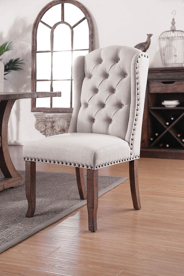 GIANNA - Wingback Chair (2/CTN) - CM3829F-SCW-2PK