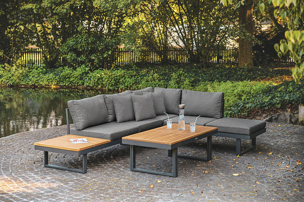 SAN JOSE - Modular Sectional, Gun Metal/Natural/Gray - GM-1007