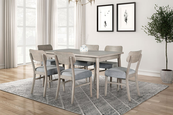 KEYNES - 7 Pc. Dining Table Set - FM3201GY-T-7PC