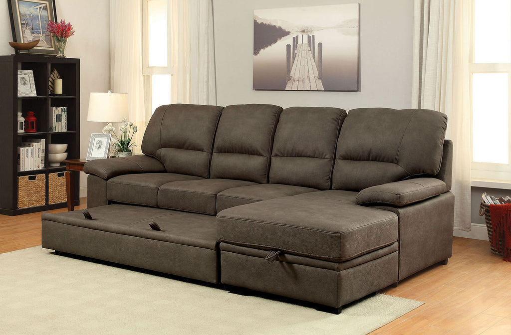 ALCESTER - Sectional w/ Sleeper - CM6908BR-SET
