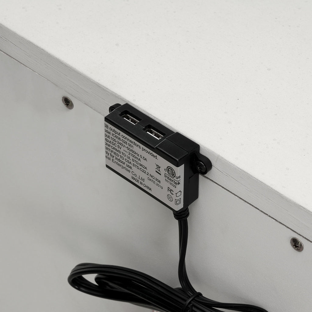 ALECIA - Nightstand w/ USB - CM7458WH-N